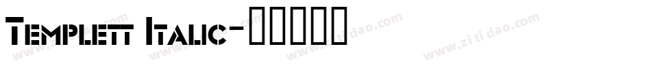 Templett Italic字体转换